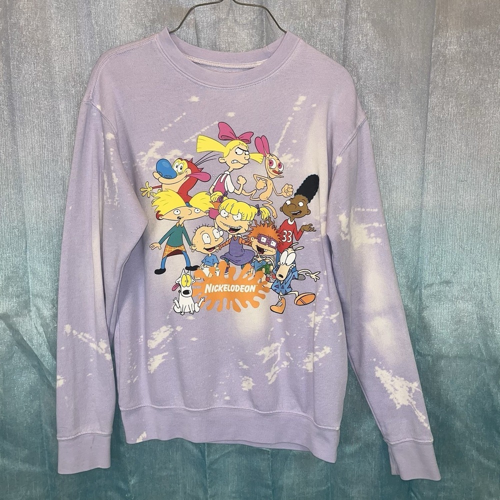 Nickelodeon Sweatshirt‎ Womens Long Sleeve Pullover Rugrats Graphic Print Sz XS